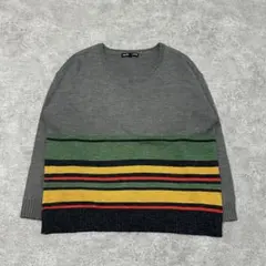 【美品✨】ニット レトロ　マルチカラー