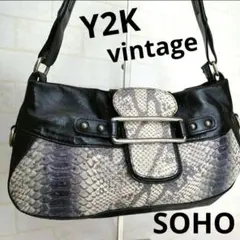 archive grunge python shoulder bag y2k