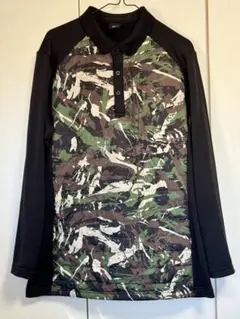 【美品】ワークマン　防風発熱ポロシャツ　迷彩　カモフラ　LL ゴルフ　アウトドア