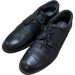 REGAL GORE-TEX ブラックレザー プレーントゥ シューズ