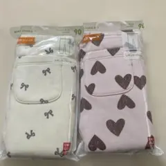 新品　ユニクロ　フリース　レギンス　10分丈　サイズ90 まとめ売り　2着