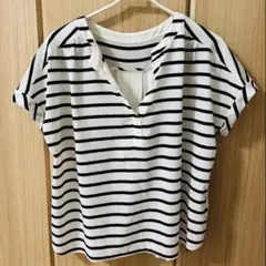 ROPE☆ロペ☆涼感ボーダー×レースカットソー/トップスのサムネイル