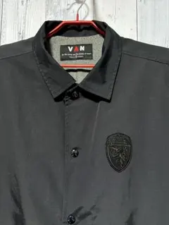90s VAN JAC ALLブラック コーチジャケット L 裏地付き VAN Jacket - 80〜90s 日本製 VAN JAC コーチジャケット 黒 M