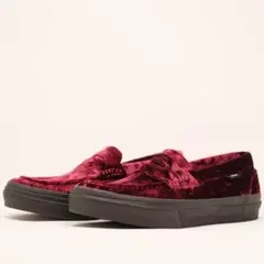 VANS VELVET LOAFER ワインカラー