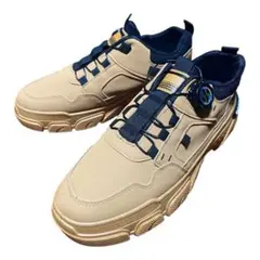 ⭐️スニーカー⭐️ シューズ　厚底　ダイヤル式　メンズ　ローカット　27.5〜28㎝