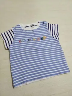 familiar　ファミリア　シャツ　ボーダー　アルファベット 本 90