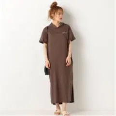 archives パーカーBIGワンピース　ブラウン