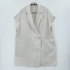 アイボリー ノースリーブ ジャケット Fサイズ