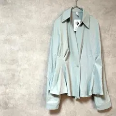 タグ付き　スタークオリティ　大きいサイズ　ブラウス　長袖　フレア　緑　春夏秋　L