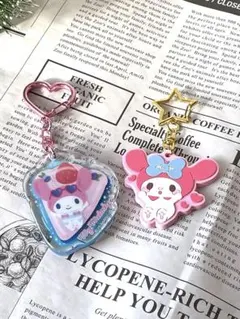 マイメロディ 2種 キーホルダー