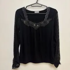 Axes femme 黒の長袖レーストップスのサムネイル