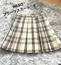 WEGO チェック柄プリーツミニスカート