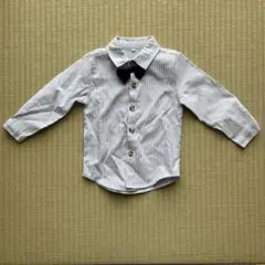 ボウタイ付きストライプシャツ