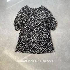 URBAN RESEARCH ROSSO/花柄ワンピ/F/黒/ミニ丈/大人可愛いのサムネイル