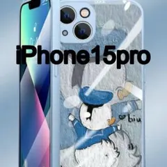 iPhone15pro ケース ドナルド iPhone ディズニー カバー 水色
