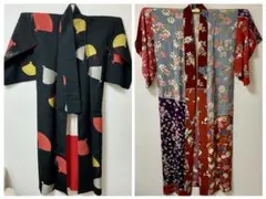 正絹お召し　袷　片身替わり　モノトーン　細縞紋　稀少　粋な着物 未使用品 正絹お召し 袷 片身替わり モノトーン 細縞紋 稀少 粋な着物 未