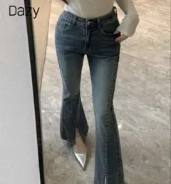 【SHEIN】23569958 Dazy Star フレアデニム　ブルー