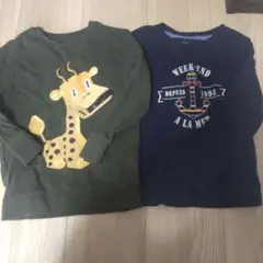 キリンとアンカーの長袖Tシャツ2枚セット