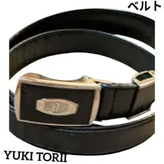 YUKI TORII ユキトリイ メンズ レザーベルト ブラック