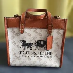 COACH トートバッグ ショルダーバッグ　ミニトートバッグ　ベージュ