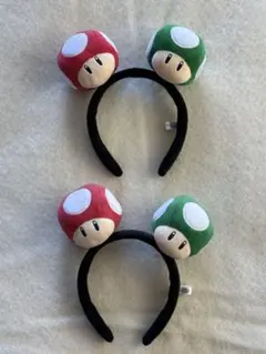 USJ マリオ キノコカチューシャ 赤・緑