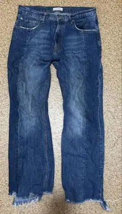 レディース・デニムジーパン 3L (ダメージ加工有)