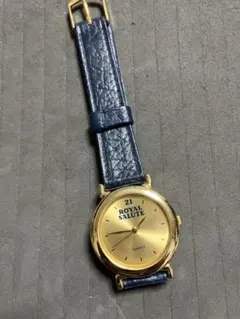 メンズクオーツロイヤルサルート電池新で問題なく稼働中、おそらく未使用です！