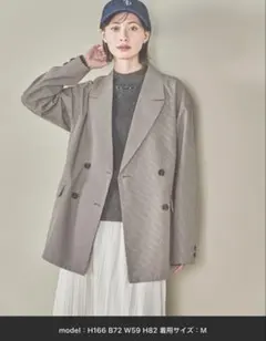 美品！チェックダブルジャケット