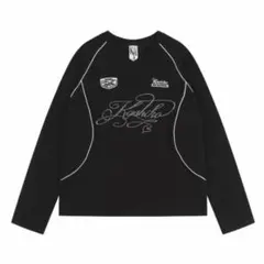 Kashiko Waffle Rugby Tee Black