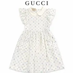 Y200 140 グッチ キッズ イタリア製 ロゴ総柄 ワンピース レディースのサムネイル