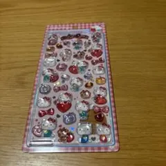 ハローキティ ボンボンドロップ シール　レッド系
