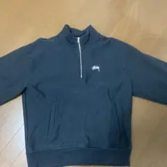 【STUSSY】ワンポイント刺繍ロゴハーフジップフリース 希少 STUSSY】ワンポイント刺繍ロゴハーフジップフリース 希少