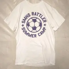 GILDANボディ カレッジロゴ Tシャツ Mサイズ 白Tシャツ