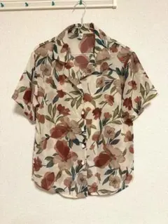 花柄 半袖シャツ ブラウス