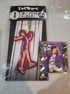 ハイキュー　天童覚　グッズセット　スクエア缶バッジ　横断幕　キーホルダー