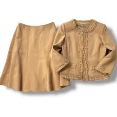 【美品】FOXEY フォクシー セットアップ　スーツ 　ツイード　フリル　L