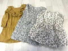 3点セット　フリル　子供ワンピース　チュニック　花柄ワンピース　女の子服