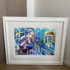 ぱん　てんちゃん　「秋色の天使」 アールビバン版画 ぱん てんちゃん 「秋色の天使」 アールビバン版画