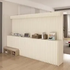 ラウンド カウンター 木製 リブデザイン ウォールナット - メルカリ