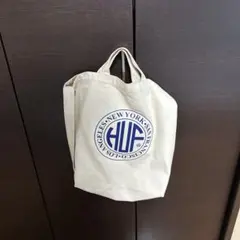 HUF トートバッグ ベージュ ロゴ入り
