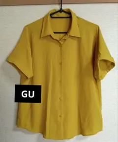 GU イエロー 半袖シャツ M