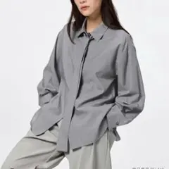 GU ボウタイシャツQ グレー