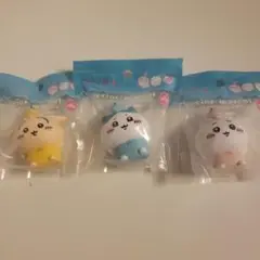 ③　ちいかわ　ソフビインテリアマスコット　３点　ちいかわ　ハチワレ　うさぎ