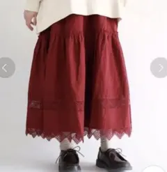 サマンサモスモス裾メッシュレースティアードスカート未使用*・゜゜・*:.