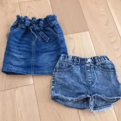 デニムスカート ショートパンツ