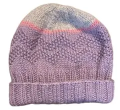 【未使用】ハンドメイド ニット帽 手編み レディース キッズ