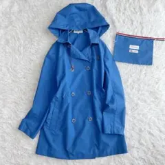 極美品 マッキントッシュ きれい色トレンチコート ポーチ付 フード ドローコード