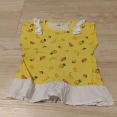 フルーツ柄イエロートップス