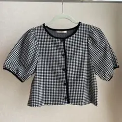 RETRO GIRL ems チェック 半袖