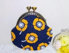 nina＊アネモネ＊がま口 ポーチ＊小物入れ＊ニーナ バオッコー＊ハンドメイド